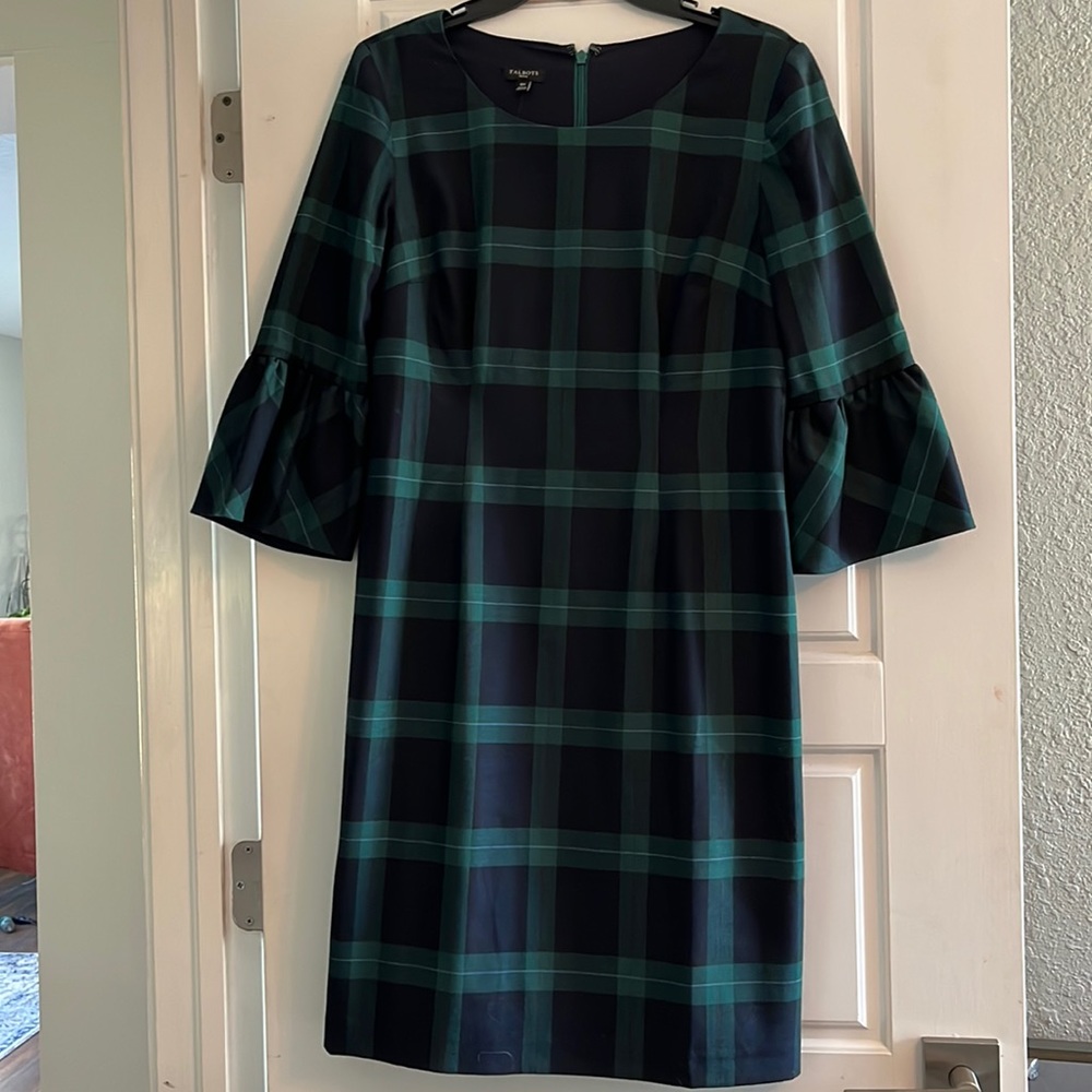 Talbots Green & Blue “Preppy” Dress